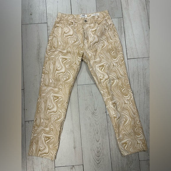 Swirl Patterned Tan Pants - Picture 1 of 3